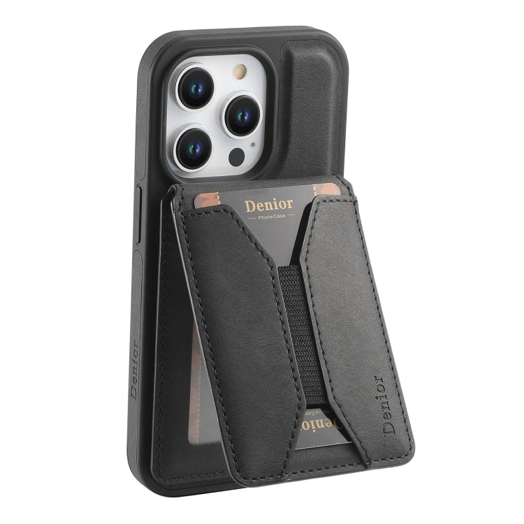 For iPhone 16 Pro Denior D17 Skin Feel MagSafe Detachable Card Slot Phone Case(Black) - iPhone 16 Pro Cases by Denior | Online Shopping South Africa | PMC Jewellery | Buy Now Pay Later Mobicred