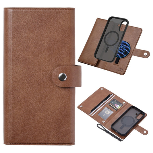 For iPhone 16 Plus ViLi GVS Series MagSafe Magnetic RFID Leather Phone Case(Brown) - iPhone 16 Plus Cases by ViLi | Online Shopping South Africa | PMC Jewellery | Buy Now Pay Later Mobicred