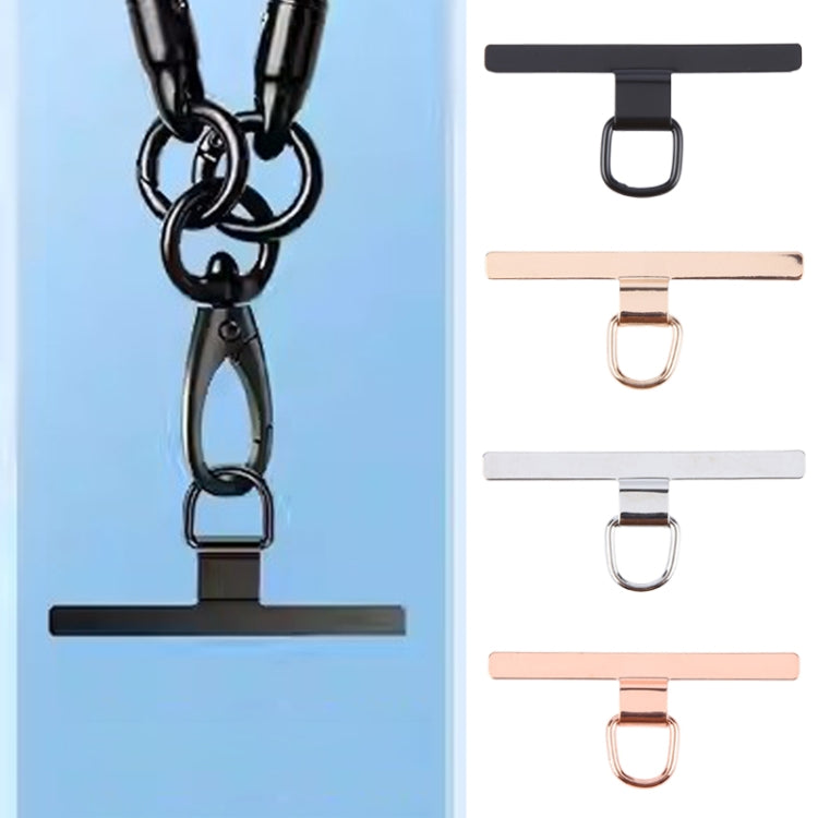 T-shape Metal Mobile Phone Lanyard Fixing Gasket(Black) - Lanyards & Wrist Straps by PMc TechLife | Online Shopping South Africa | PMc TechLife | Buy Now Pay Later Mobicred