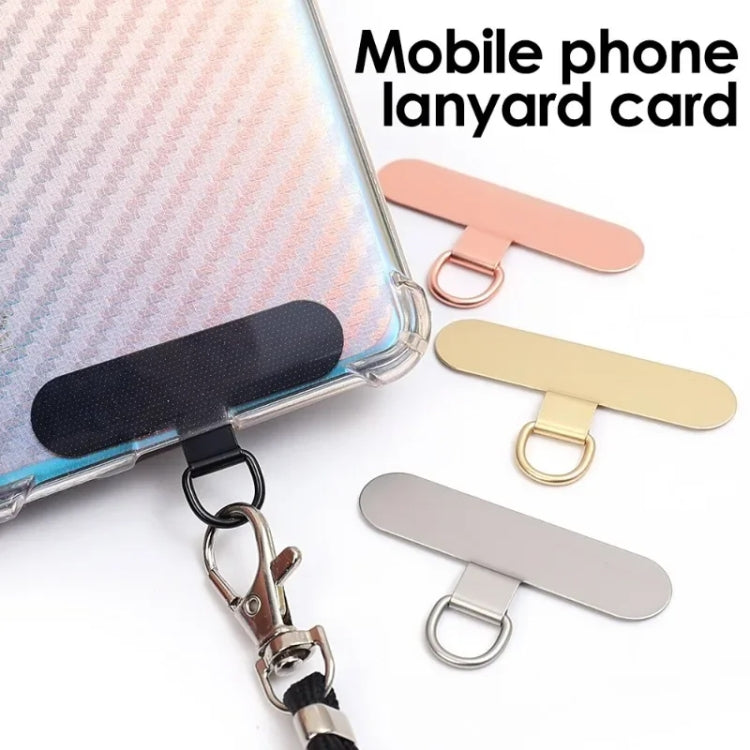 Oval Metal Mobile Phone Lanyard Fixing Gasket(Black) - free shipping - PMc TechLife - Order now!