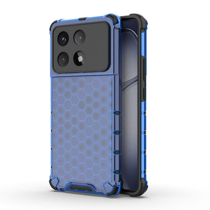 For Redmi K70 Ultra 5G Global Honeycomb Shockproof Phone Case(Blue) - Xiaomi Cases by PMC Jewellery | Online Shopping South Africa | PMC Jewellery | Buy Now Pay Later Mobicred