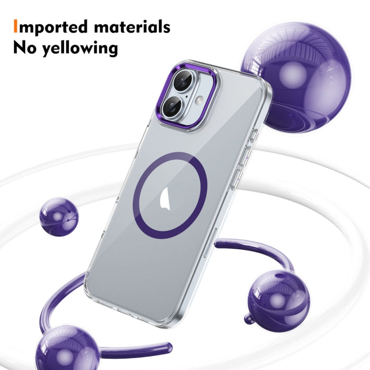 For iPhone 16 Plus Ice Feel HD Transparent MagSafe PC Full Coverage Phone Case(Purple) - iPhone 16 Plus Cases by PMC TechLife | Online Shopping South Africa | PMC TechLife | Buy Now Pay Later Mobicred