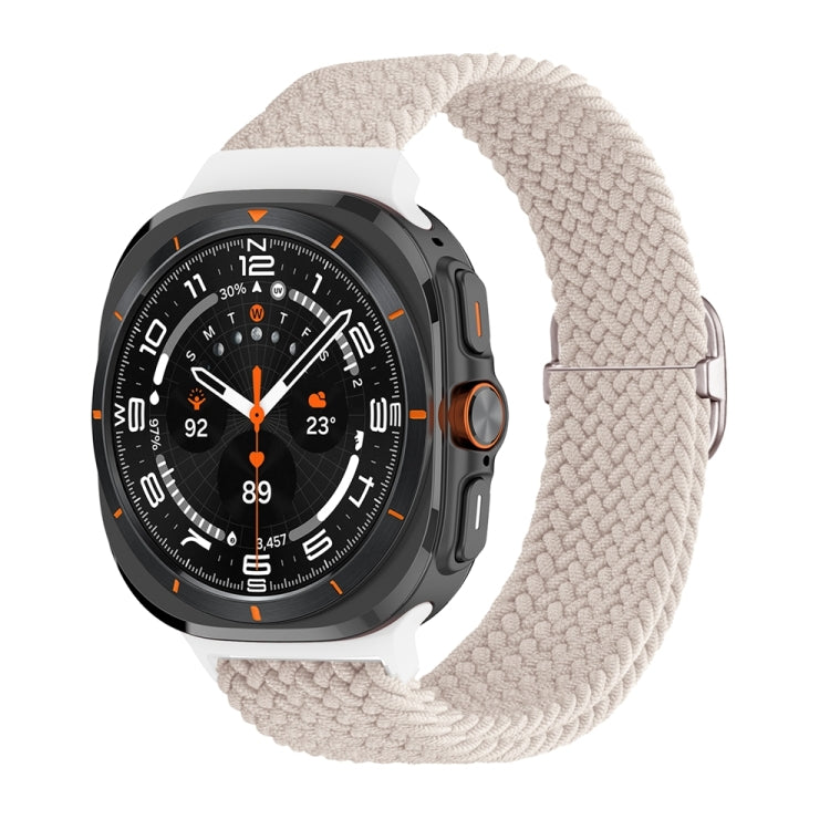 For Samsung Galaxy Watch Ultra 47mm Slide Buckle Nylon Braided Watch Band(Starlight) - Watch Bands by PMC Jewellery | Online Shopping South Africa | PMC Jewellery | Buy Now Pay Later Mobicred