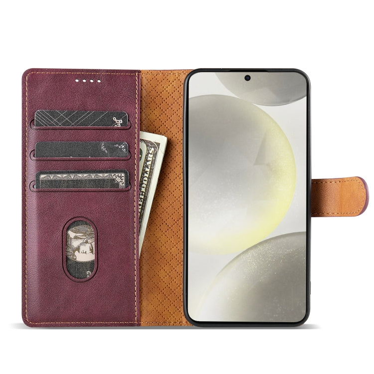 For Motorola Moto G 5G 2024 N.BEKUS CSJ-P1 Solid Color Leather Phone Case(Wine Red) - Motorola Cases by N.BEKUS | Online Shopping South Africa | PMC Jewellery | Buy Now Pay Later Mobicred