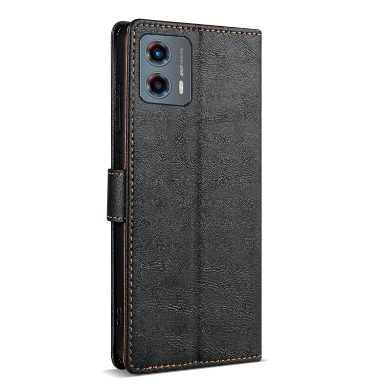 For Motorola Moto G 5G 2024 N.BEKUS CSJ-P1 Solid Color Leather Phone Case(Black) - Motorola Cases by N.BEKUS | Online Shopping South Africa | PMC Jewellery | Buy Now Pay Later Mobicred