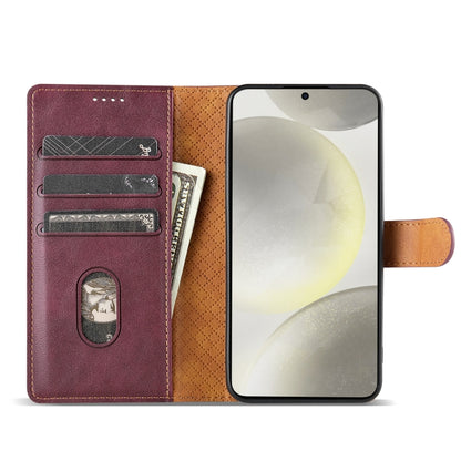 For OPPO Reno11 F 5G N.BEKUS CSJ-P1 Solid Color Leather Phone Case(Wine Red) - Reno11 F Cases by N.BEKUS | Online Shopping South Africa | PMC Jewellery | Buy Now Pay Later Mobicred