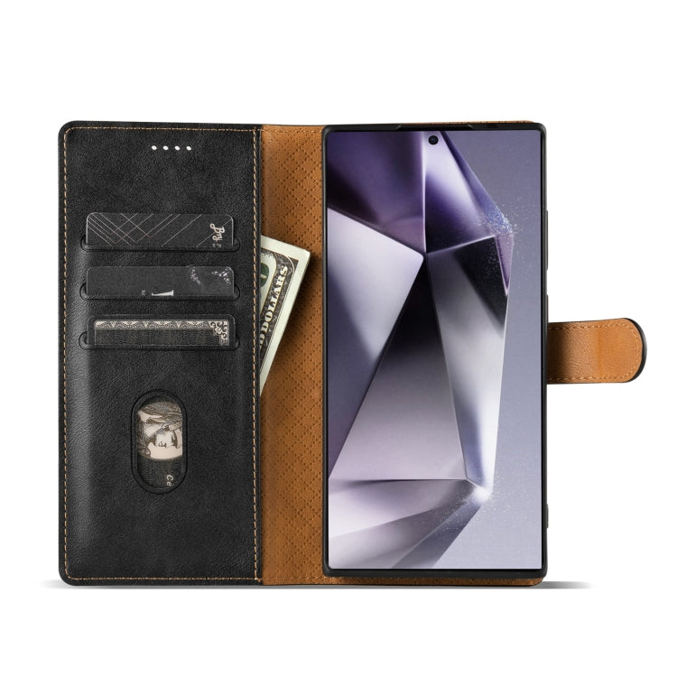 For Samsung Galaxy S24 Ultra 5G N.BEKUS CSJ-P1 Solid Color Leather Phone Case(Black) - Galaxy S24 Ultra 5G Cases by N.BEKUS | Online Shopping South Africa | PMC Jewellery | Buy Now Pay Later Mobicred