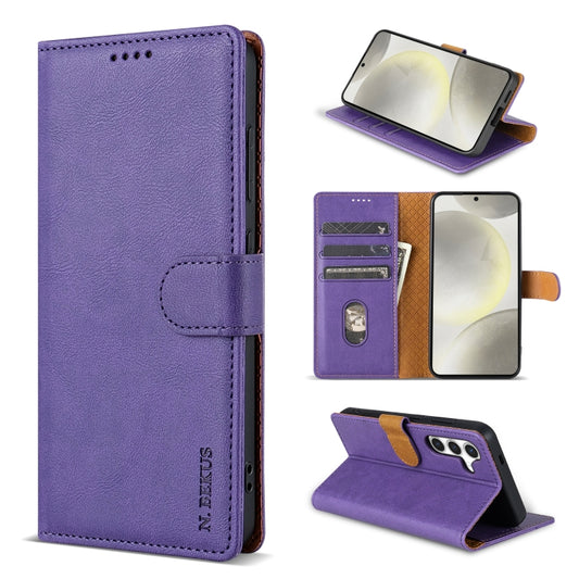 For Samsung Galaxy S24 5G N.BEKUS CSJ-P1 Solid Color Leather Phone Case(Purple) - Galaxy S24 5G Cases by N.BEKUS | Online Shopping South Africa | PMC Jewellery | Buy Now Pay Later Mobicred