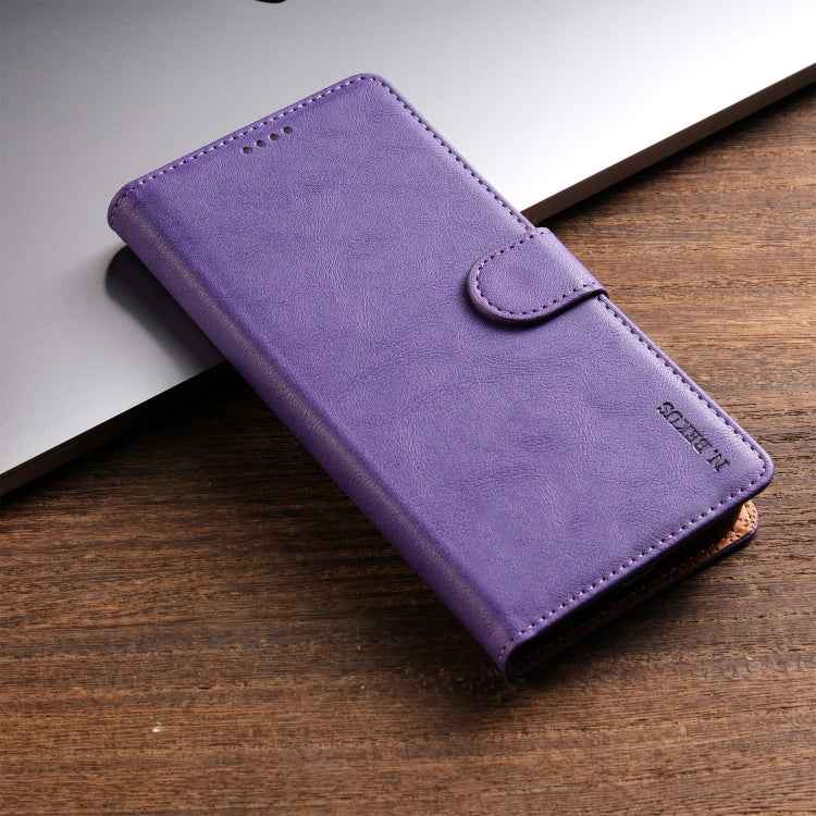 For Samsung Galaxy S24 5G N.BEKUS CSJ-P1 Solid Color Leather Phone Case(Purple) - Galaxy S24 5G Cases by N.BEKUS | Online Shopping South Africa | PMC Jewellery | Buy Now Pay Later Mobicred