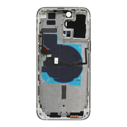 For iPhone 14 Pro Max Battery Back Cover with Power + Volume Flex Cable + Wireless Charging Module, Version:US Version(Silver) - Back Cover by PMC Jewellery | Online Shopping South Africa | PMC Jewellery | Buy Now Pay Later Mobicred