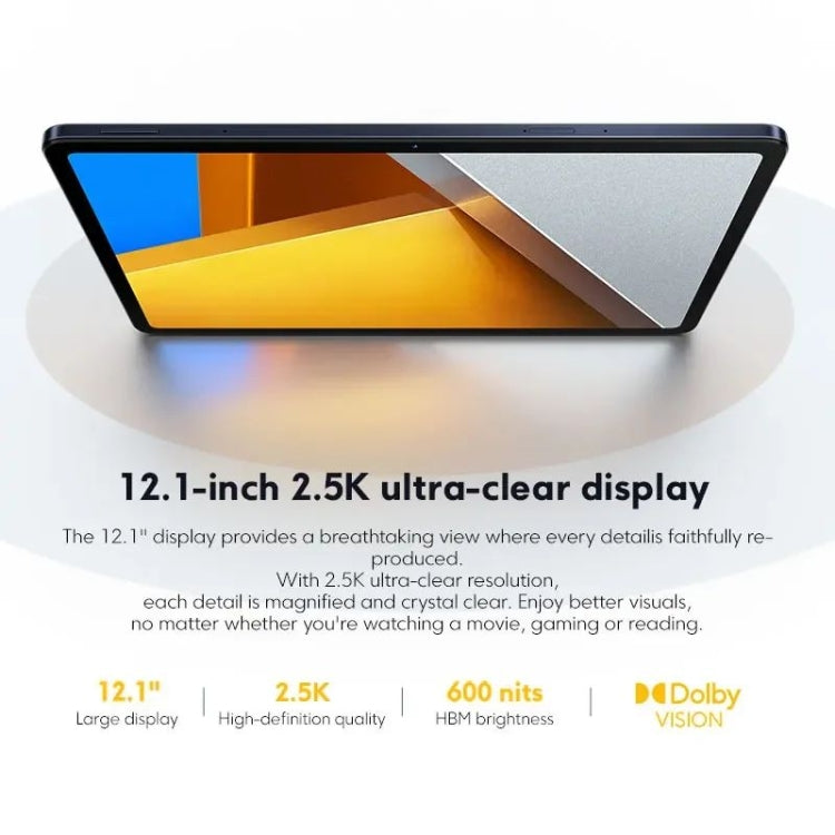 Xiaomi Poco Pad 12.1 inch Tablet PC Global, 8GB+256GB, HyperOS Qualcomm Snapdragon 7s Gen2 Octa Core, 10000mAh Battery(Gray) - Other by Xiaomi | Online Shopping South Africa | PMC Jewellery | Buy Now Pay Later Mobicred