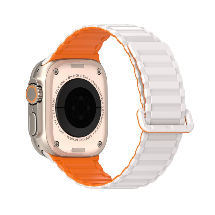 For Apple Watch Ultra 49mm DUX DUCIS KJ Series Magnetic Buckle Silicone Watch Band(Starlight Orange) - Watch Bands by DUX DUCIS | Online Shopping South Africa | PMC Jewellery | Buy Now Pay Later Mobicred