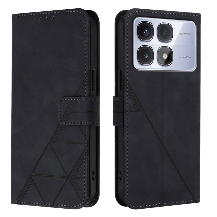 For Redmi K70 Ultra 5G Global Crossbody 3D Embossed Flip Leather Phone Case(Black) - Xiaomi Cases by PMC Jewellery | Online Shopping South Africa | PMC Jewellery | Buy Now Pay Later Mobicred