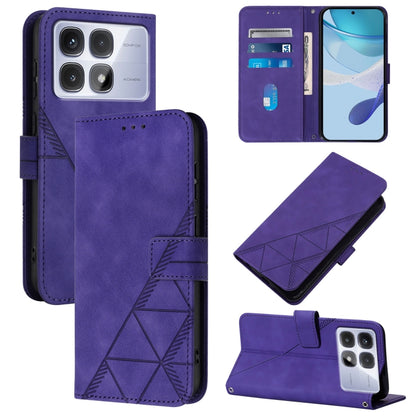 For Redmi K70 Ultra 5G Global Crossbody 3D Embossed Flip Leather Phone Case(Purple) - Xiaomi Cases by PMC Jewellery | Online Shopping South Africa | PMC Jewellery | Buy Now Pay Later Mobicred