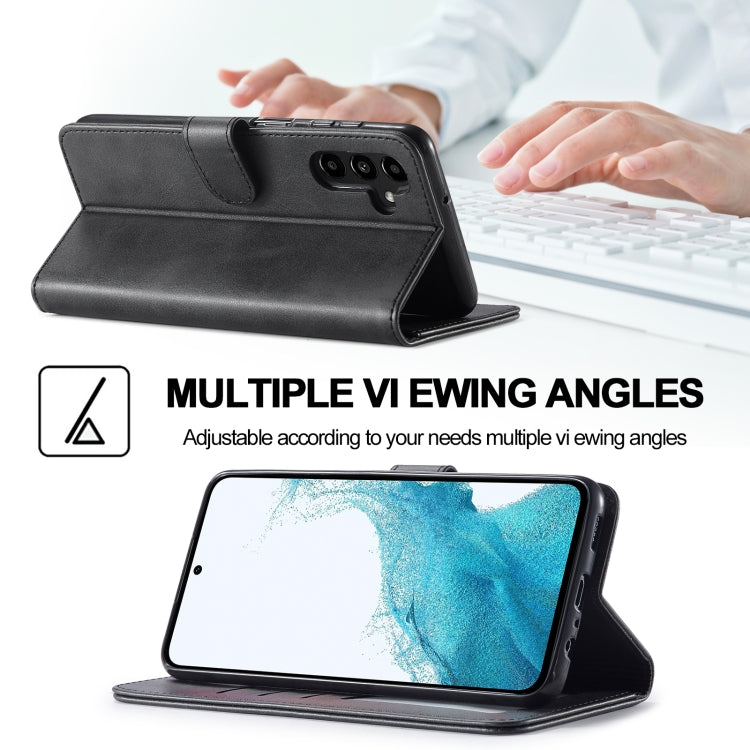 For Samsung Galaxy S24 FE 5G LC.IMEEKE Calf Texture Leather Phone Case(Black) - free shipping - PMC Jewellery - Order now!