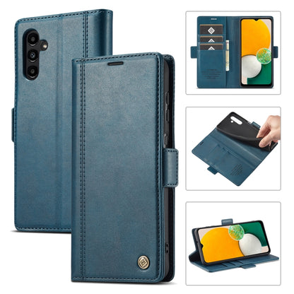 For Samsung Galaxy S24 FE 5G LC.IMEEKE Skin-friendly Card Slots Leather Phone Case(Blue) - Galaxy S24 FE 5G Cases by LC.IMEEKE | Online Shopping South Africa | PMC Jewellery | Buy Now Pay Later Mobicred