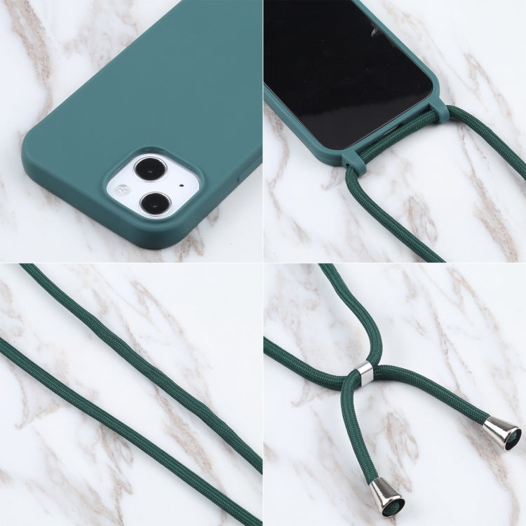 For iPhone 16 Plus Candy Colors TPU Protective Phone Case with Lanyard(Dark Green) - iPhone 16 Plus Cases by PMC TechLife | Online Shopping South Africa | PMC TechLife | Buy Now Pay Later Mobicred