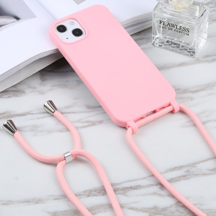 For iPhone 16 Plus Candy Colors TPU Protective Phone Case with Lanyard(Pink) - iPhone 16 Plus Cases by PMC TechLife | Online Shopping South Africa | PMC TechLife | Buy Now Pay Later Mobicred
