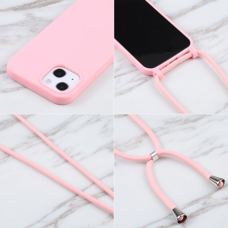 For iPhone 16 Plus Candy Colors TPU Protective Phone Case with Lanyard(Pink) - iPhone 16 Plus Cases by PMC TechLife | Online Shopping South Africa | PMC TechLife | Buy Now Pay Later Mobicred