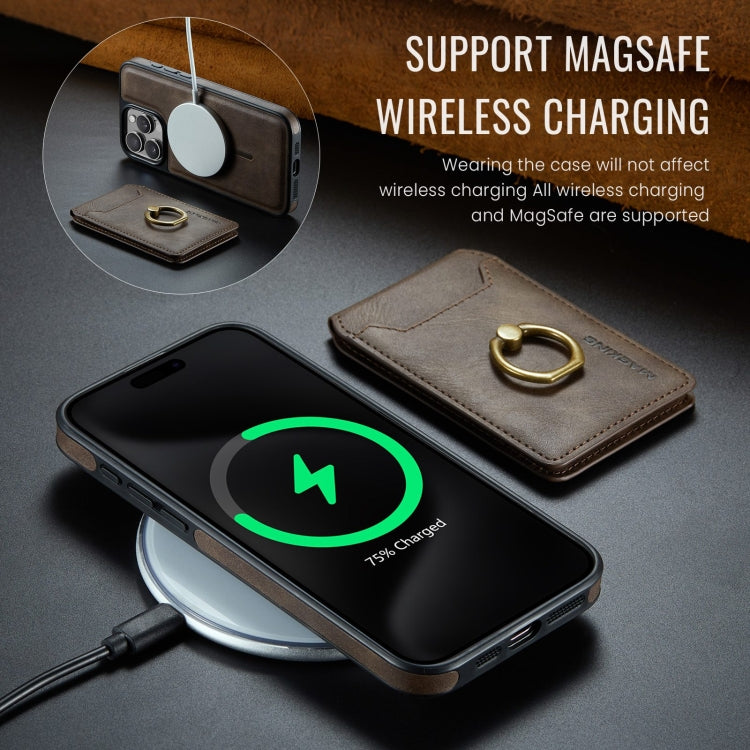 For iPhone 13 Pro Max DG.MING K1 MagSafe Detachable Wallet RFID Back Cover Phone Case(Coffee) - free shipping - PMC Jewellery - Order now!