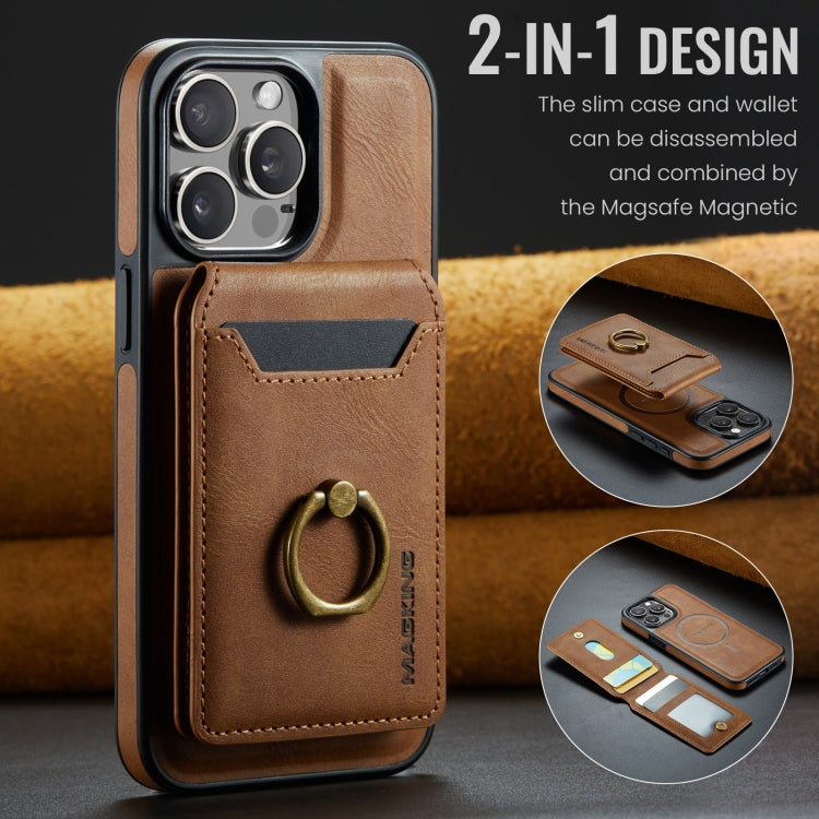 For iPhone 13 Pro Max DG.MING K1 MagSafe Detachable Wallet RFID Back Cover Phone Case(Brown) - free shipping - PMC Jewellery - Order now!
