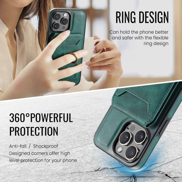 For iPhone 13 Pro DG.MING K1 MagSafe Detachable Wallet RFID Back Cover Phone Case(Green) - iPhone 13 Pro Cases by DG.MING | Online Shopping South Africa | PMC Jewellery | Buy Now Pay Later Mobicred