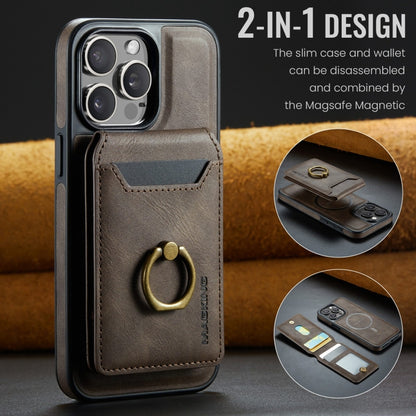 For iPhone 13 DG.MING K1 MagSafe Detachable Wallet RFID Back Cover Phone Case(Coffee) - iPhone 13 Cases by DG.MING | Online Shopping South Africa | PMC Jewellery | Buy Now Pay Later Mobicred