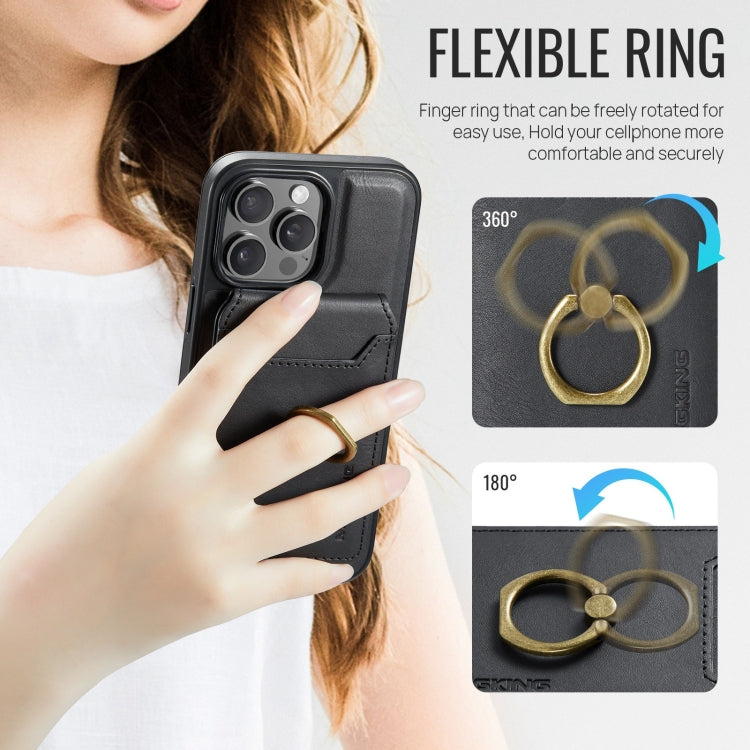 For iPhone 12 DG.MING K1 MagSafe Detachable Wallet RFID Back Cover Phone Case(Black) - free shipping - PMC Jewellery - Order now!
