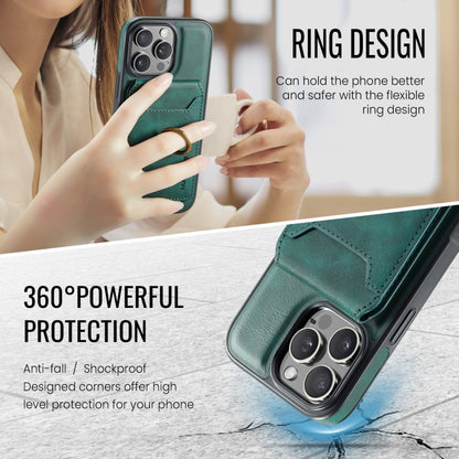 For iPhone 16 Pro DG.MING K1 MagSafe Detachable Wallet RFID Back Cover Phone Case(Green) - iPhone 16 Pro Cases by DG.MING | Online Shopping South Africa | PMC Jewellery | Buy Now Pay Later Mobicred