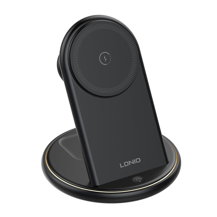 LDNIO WL02 25.5W 5 in 1 MagSafe Wireless Charger with 30cm Type-C Cable(Black) - Wireless Charger by LDNIO | Online Shopping South Africa | PMC Jewellery | Buy Now Pay Later Mobicred