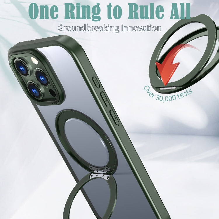 For iPhone 16 Pro Max Wing Series MagSafe Magnetic Ring Holder Phone Case(Green) - iPhone 16 Pro Max Cases by PMC Jewellery | Online Shopping South Africa | PMC Jewellery | Buy Now Pay Later Mobicred