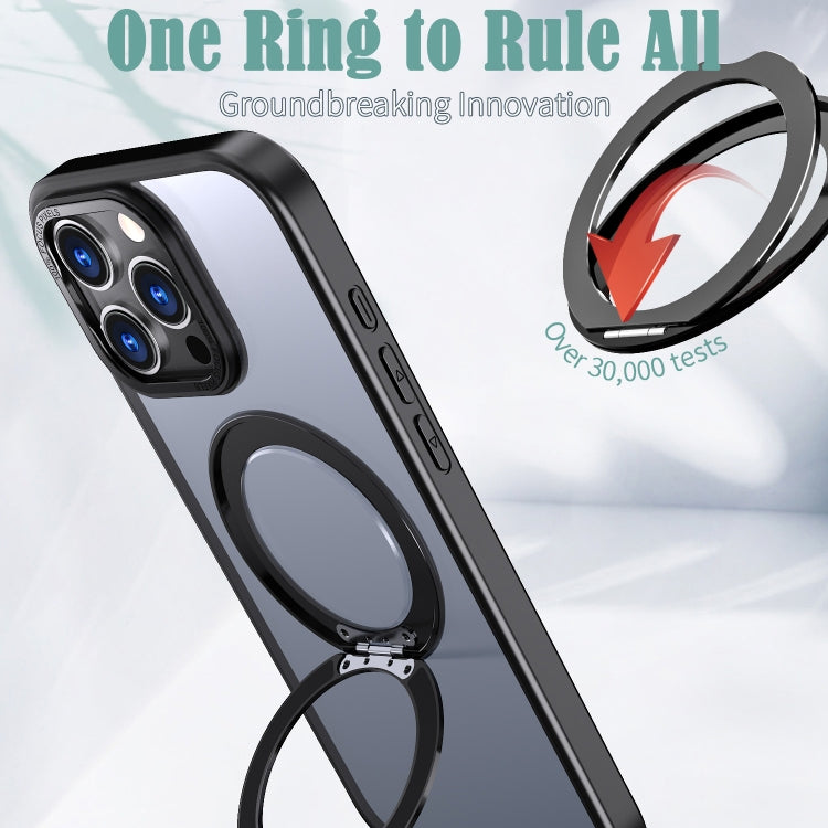 For iPhone 16 Pro Wing Series MagSafe Magnetic Ring Holder Phone Case(Black) - iPhone 16 Pro Cases by PMC Jewellery | Online Shopping South Africa | PMC Jewellery | Buy Now Pay Later Mobicred