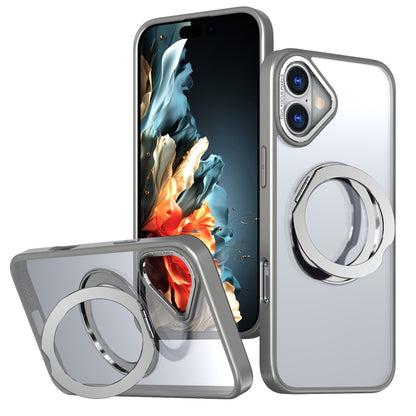 For iPhone 16 Wing Series MagSafe Magnetic Ring Holder Phone Case(Titanium Gray) - iPhone 16 Cases by PMC Jewellery | Online Shopping South Africa | PMC Jewellery | Buy Now Pay Later Mobicred