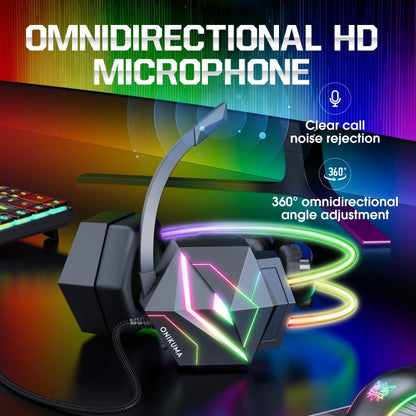 ONIKUMA X20 RGB Colorful Head-mounted Wired Gaming Earphone, Length: 1.8m - Multimedia Headset by ONIKUMA | Online Shopping South Africa | PMC Jewellery | Buy Now Pay Later Mobicred