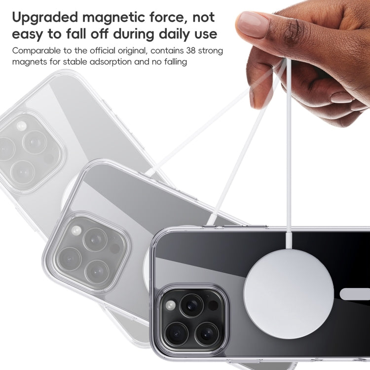 For iPhone 16 Crystal Clear MagSafe Magnetic Phone Case(Transparent Black) - iPhone 16 Cases by PMC Jewellery | Online Shopping South Africa | PMC Jewellery | Buy Now Pay Later Mobicred