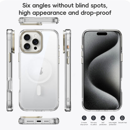 For iPhone 16 Plus Mirror Crystal Clear Lens Holder MagSafe Magnetic Phone Case(Transparent) - iPhone 16 Plus Cases by PMC Jewellery | Online Shopping South Africa | PMC Jewellery | Buy Now Pay Later Mobicred