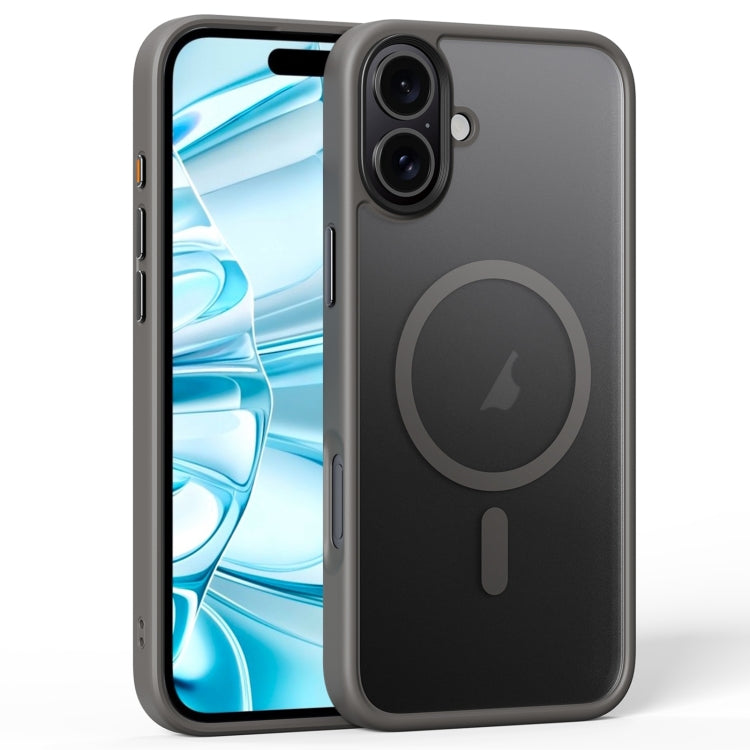 For iPhone 16 Plus Frosted MagSafe Magnetic Phone Case(Grey) - free shipping - PMC Jewellery - Order now!