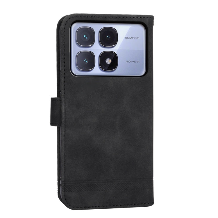 For Redmi K70 Ultra Dierfeng Dream Line TPU Hybrid PU Leather Phone Case(Black) - Xiaomi Cases by PMC Jewellery | Online Shopping South Africa | PMC Jewellery | Buy Now Pay Later Mobicred