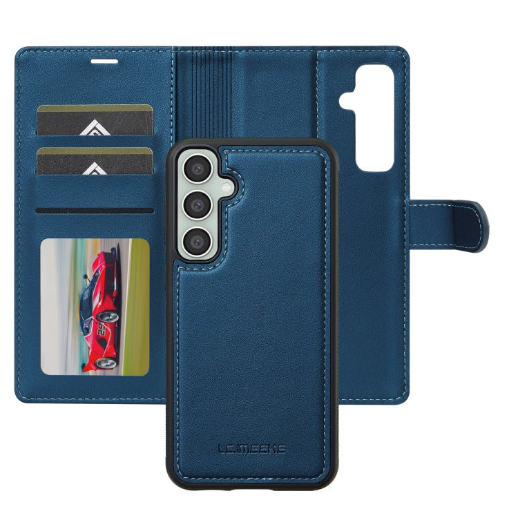 For Samsung Galaxy A55 5G LC.IMEEKE L2 Series Detachable Magsafe PU Phone Case with Lanyard(Blue) - Galaxy Phone Cases by LC.IMEEKE | Online Shopping South Africa | PMC Jewellery | Buy Now Pay Later Mobicred