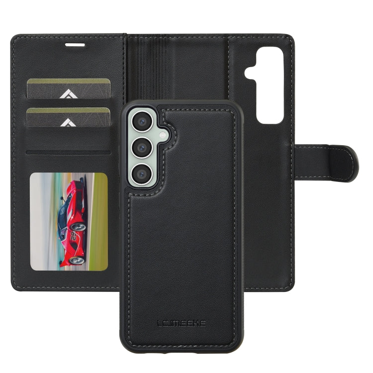 For Samsung Galaxy A35 5G LC.IMEEKE L2 Series Detachable Magsafe PU Phone Case with Lanyard(Black) - Galaxy Phone Cases by LC.IMEEKE | Online Shopping South Africa | PMC Jewellery | Buy Now Pay Later Mobicred