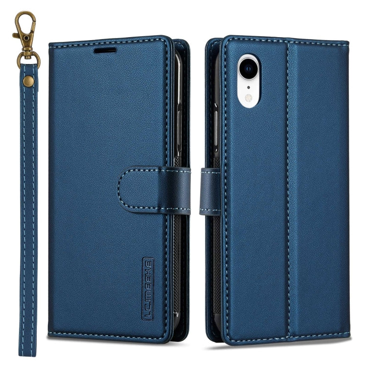 For iPhone XR LC.IMEEKE L2 Series Detachable Magsafe PU Phone Case with Lanyard(Blue) - More iPhone Cases by LC.IMEEKE | Online Shopping South Africa | PMC Jewellery | Buy Now Pay Later Mobicred