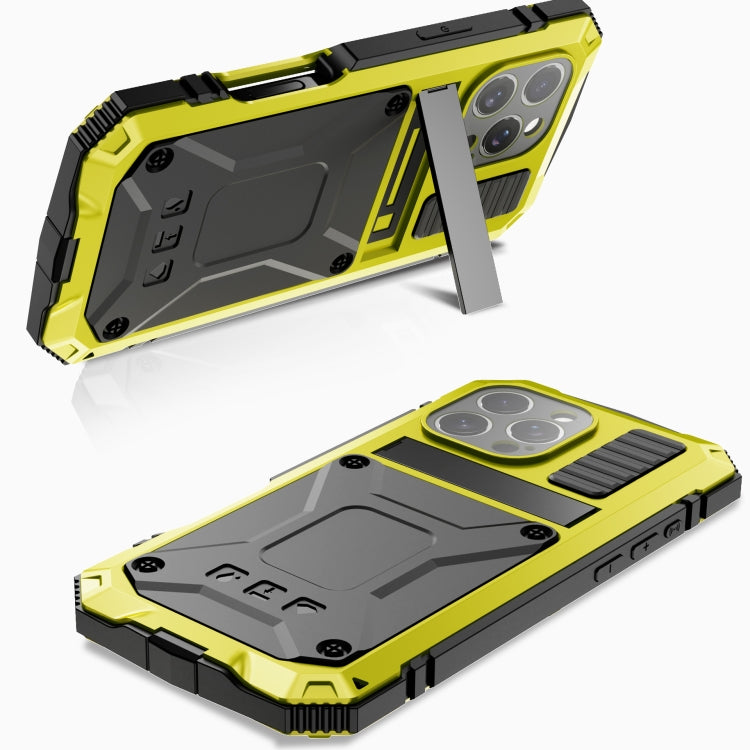 For iPhone 16 Pro R-JUST Life Waterproof Dustproof Shockproof Phone Case(Yellow) - iPhone 16 Pro Cases by R-JUST | Online Shopping South Africa | PMC Jewellery | Buy Now Pay Later Mobicred