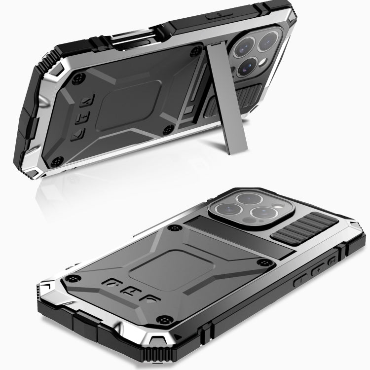 For iPhone 16 Pro R-JUST Life Waterproof Dustproof Shockproof Phone Case(Silver) - iPhone 16 Pro Cases by R-JUST | Online Shopping South Africa | PMC Jewellery | Buy Now Pay Later Mobicred