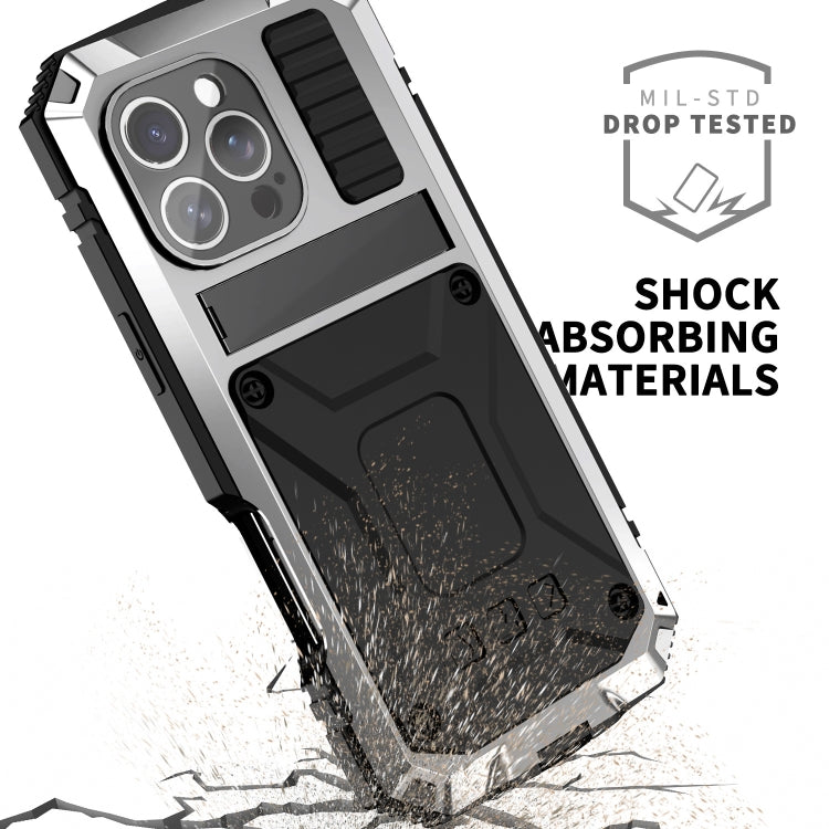 For iPhone 16 Pro R-JUST Life Waterproof Dustproof Shockproof Phone Case(Silver) - iPhone 16 Pro Cases by R-JUST | Online Shopping South Africa | PMC Jewellery | Buy Now Pay Later Mobicred