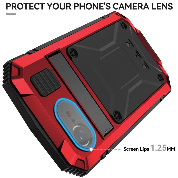 For iPhone 16e R-JUST Life Waterproof Dustproof Shockproof Phone Case(Red) - iPhone 16e Cases by R-JUST | Online Shopping South Africa | PMC TechLife | Buy Now Pay Later Mobicred