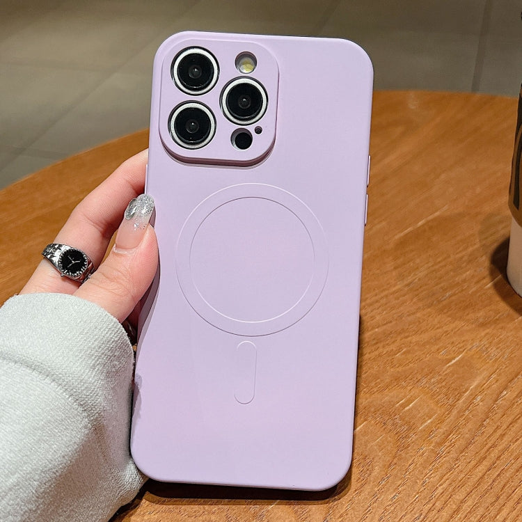 For iPhone 16 Pro Solid Color Liquid Silicone MagSafe Magnetic Phone Case(Lilac) - free shipping - PMC Jewellery - Order now!