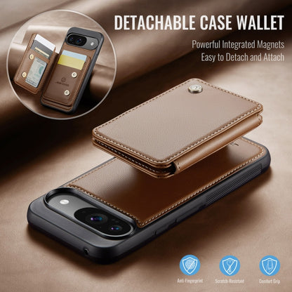 For Google Pixel 9 / 9 Pro JEEHOOD J05 Business Magnetic Style RFID Leather Phone Case(Brown) - Google Cases by JEEHOOD | Online Shopping South Africa | PMC Jewellery | Buy Now Pay Later Mobicred