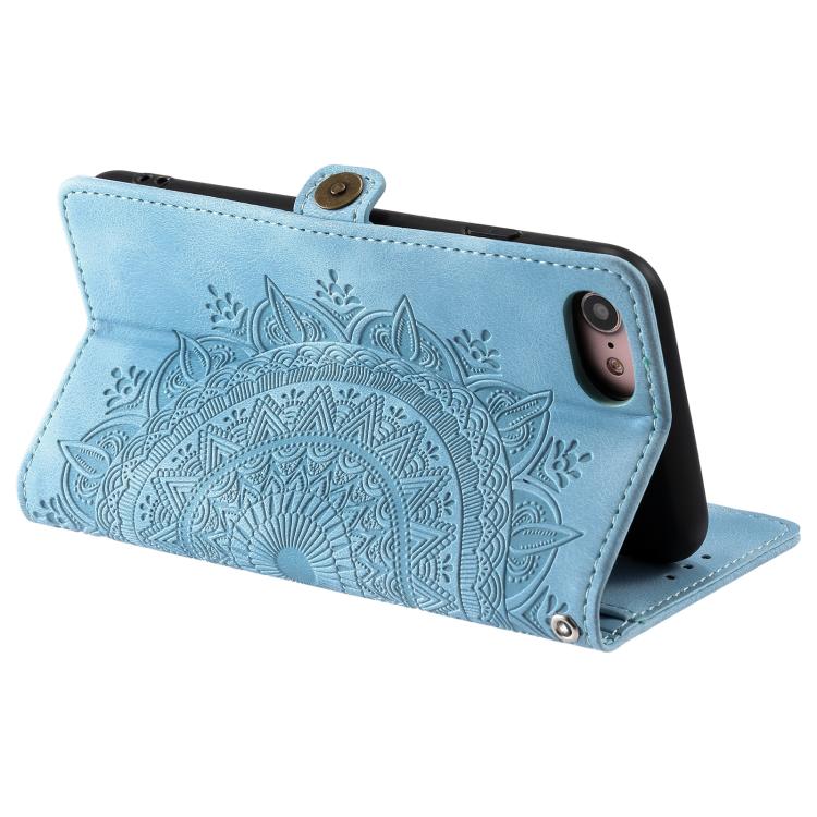 For iPhone 16e Skin Feel Totem Embossed Leather Phone Case(Blue) - iPhone 16e Cases by PMC TechLife | Online Shopping South Africa | PMC TechLife | Buy Now Pay Later Mobicred
