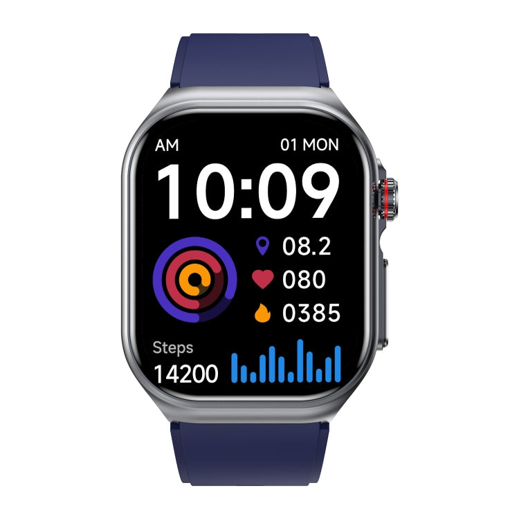 ET585 2.04 inch Silicone Strap IP68 Waterproof Smart Watch, Support ECG / Blood Composition Measurement(Blue) - Smart Watches by PMC Jewellery | Online Shopping South Africa | PMC Jewellery | Buy Now Pay Later Mobicred