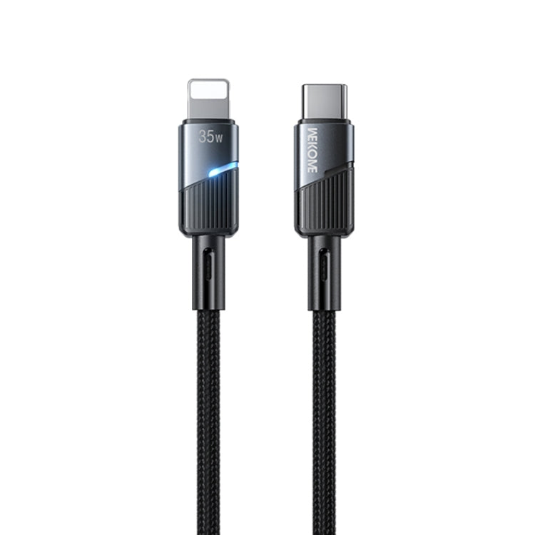 WK WDC-37 Intelligent Power-off 1m PD35W Type-C to 8 Pin Fast Charging Data Cable(Black) - 2 in 1 Cable by WK | Online Shopping South Africa | PMC Jewellery | Buy Now Pay Later Mobicred